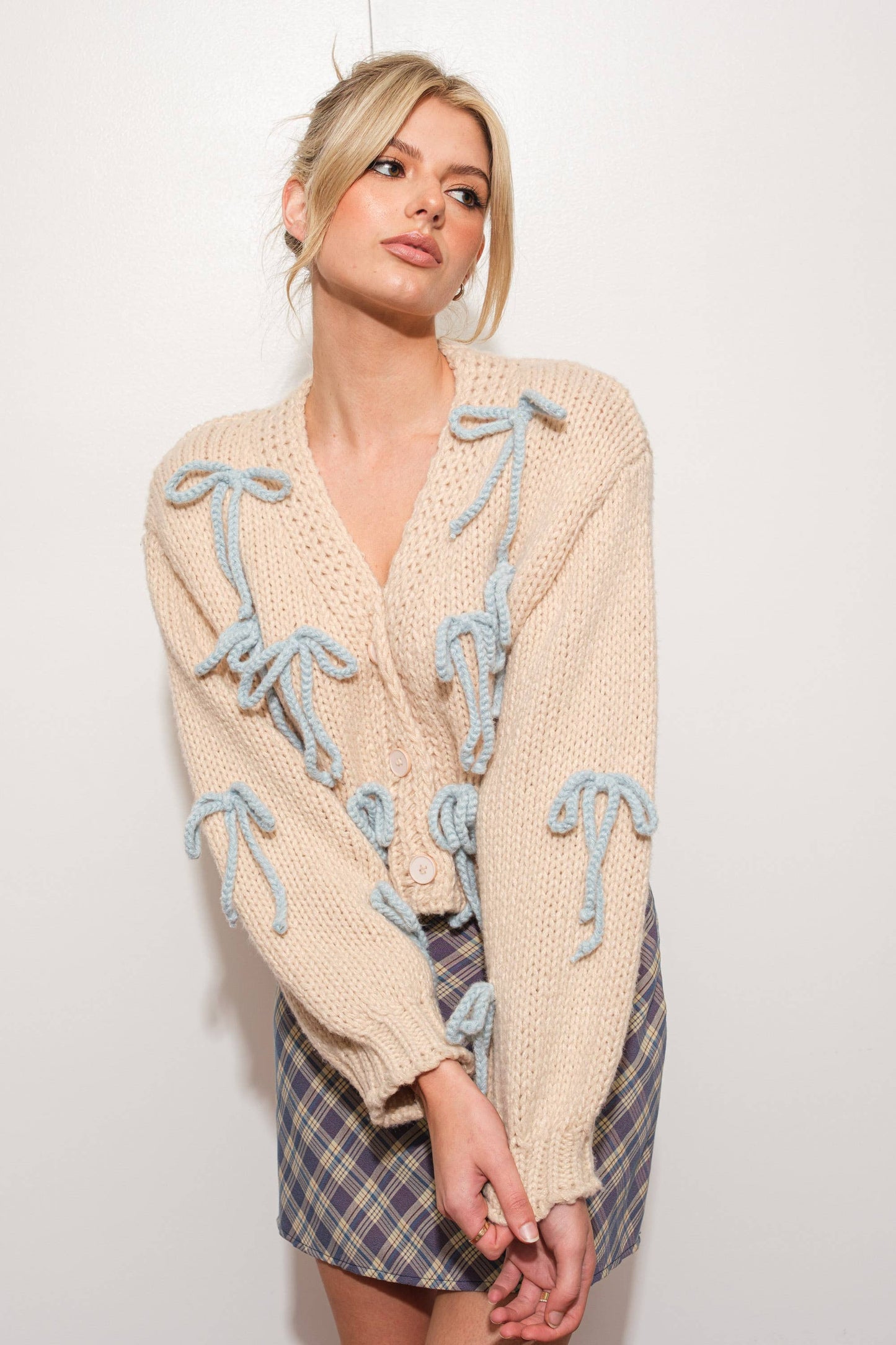 Blues and Bows Cardigan