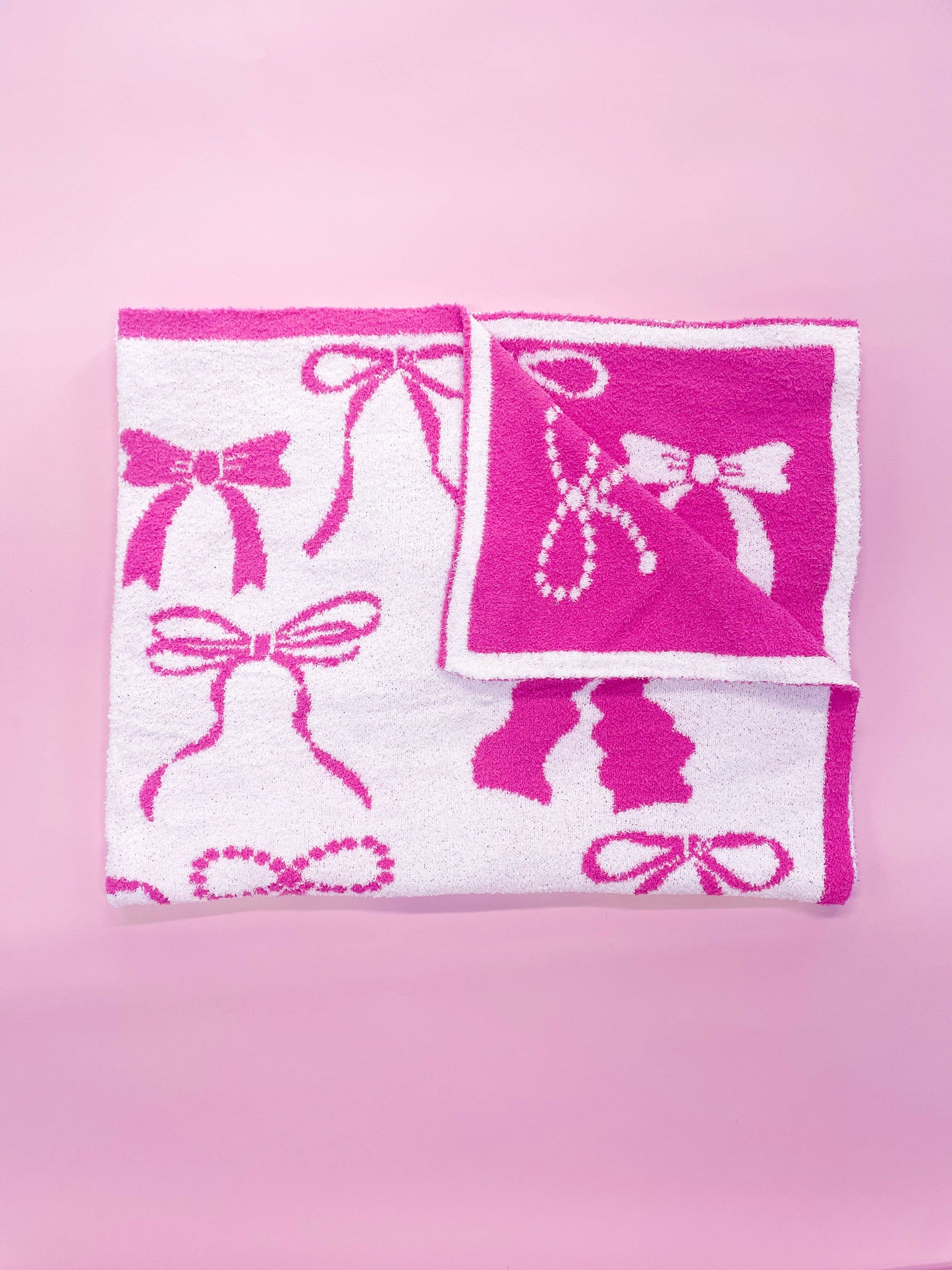 Pink Bow Luxury Blanket