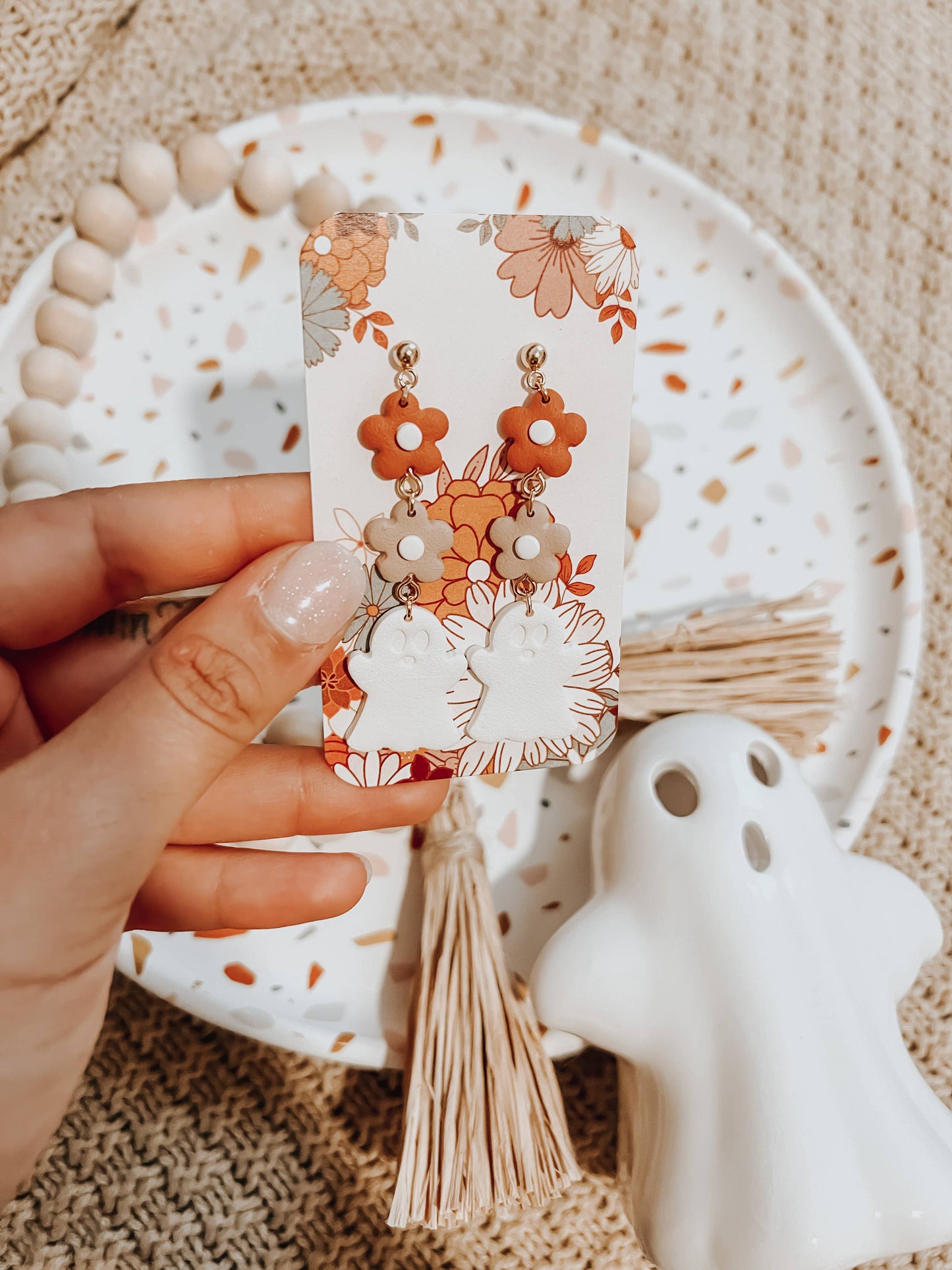 Floral Ghost Earrings