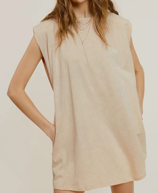 On The Go Dress- Tan