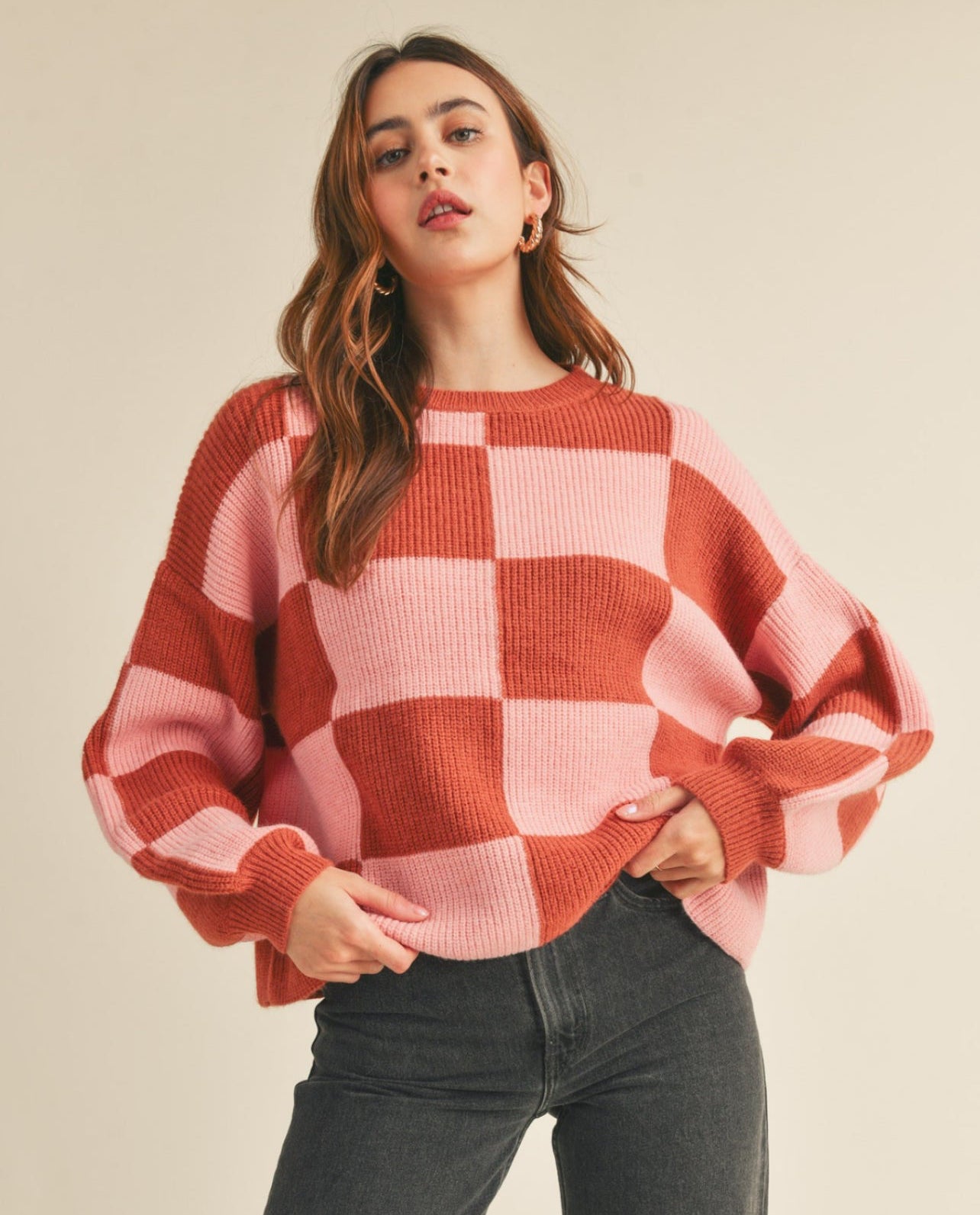 Your Move Checkered Sweater