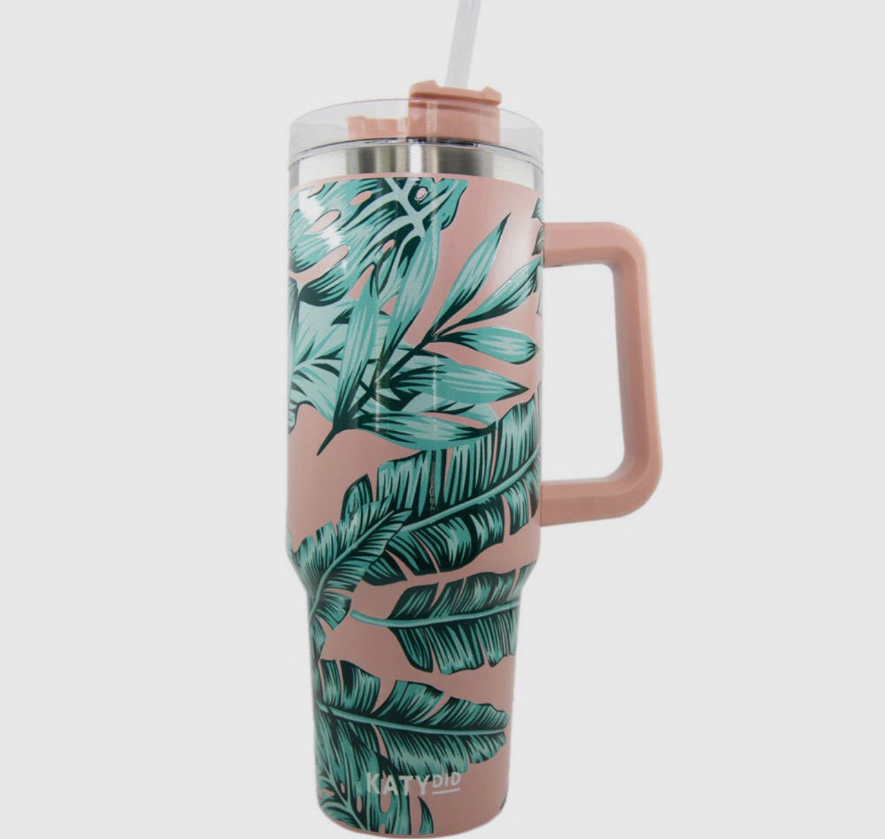 Tropical Leaves Tumbler (Pink)