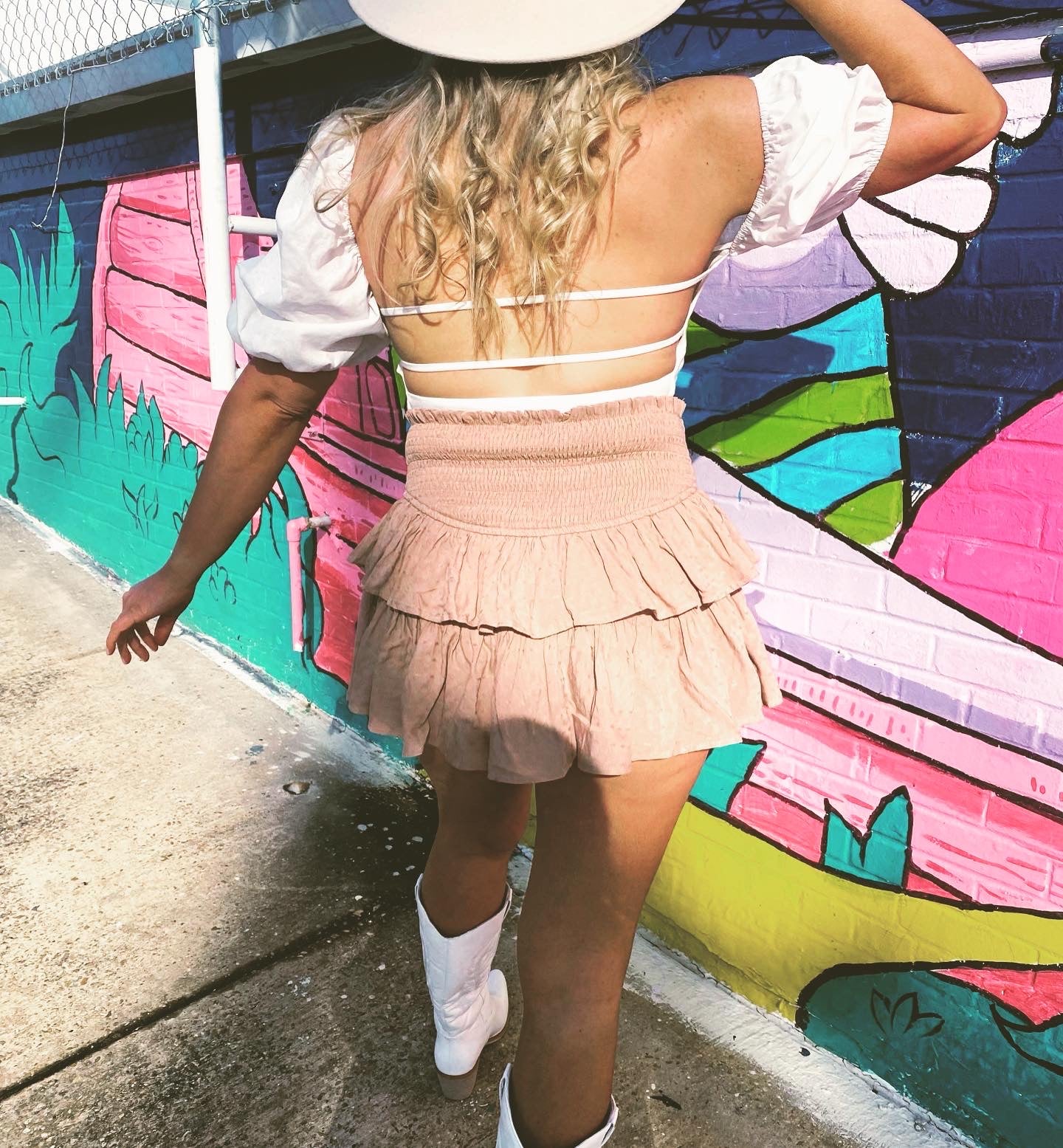White crop top